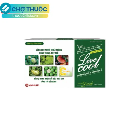 Bột Sủi Thanh Nhiệt Livecool không đường hương dưa gang