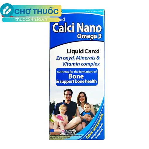 Liquid Calci Nano Omega 3 (Lọ 100 Viên)