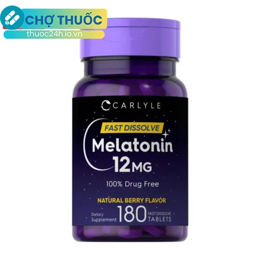 Melatonin 12mg Carlyle 180 viên