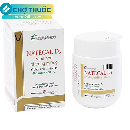Natecal D3 (lọ 60 viên)