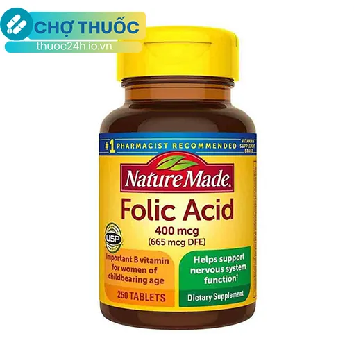 Nature Made Folic Acid 400 mcg (665 mcg DFE)