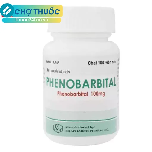 Phenobarbital 100mg Khapharco lọ 100 viên