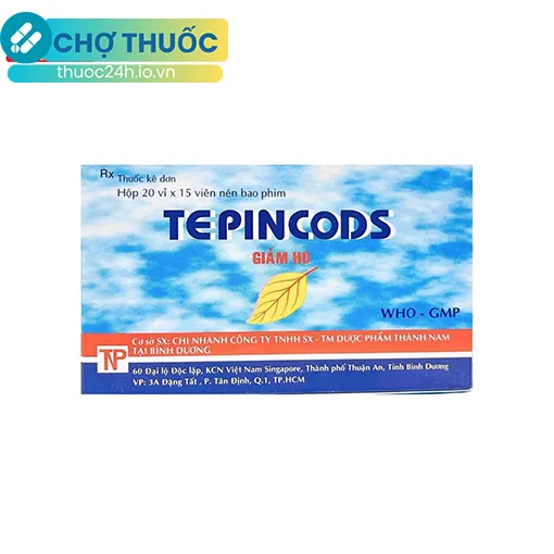 Tepincods (Hộp 20 vỉ x 15 viên)