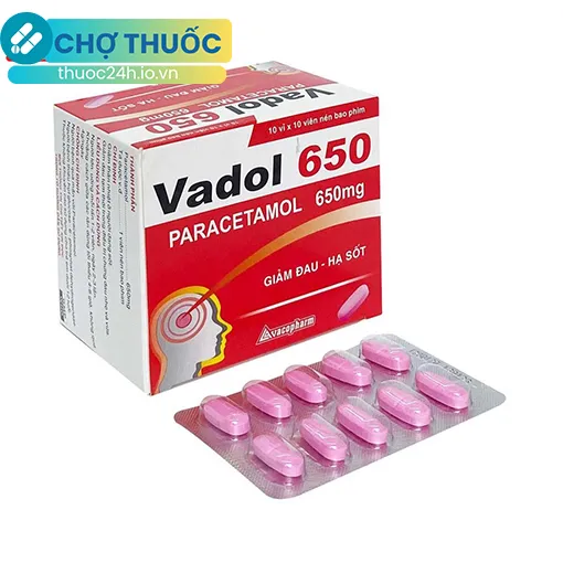Vadol 650 (Viên nén bao phim)