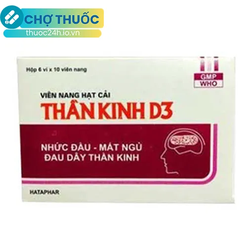 Viên nang hạt cải Thần kinh D3 Hataphar