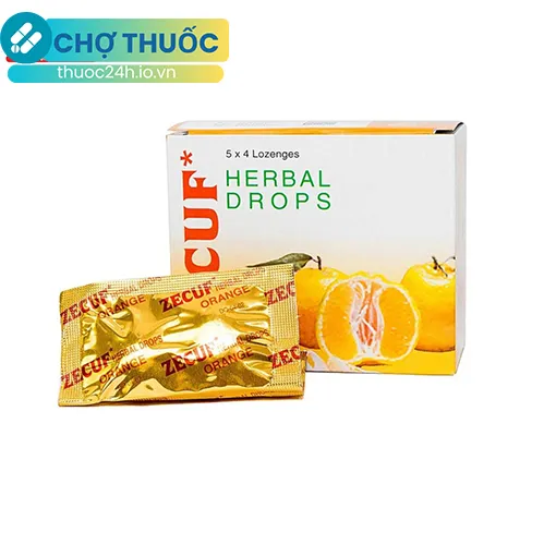 Viên ngậm Zecuf Herbal Drops (hương cam)