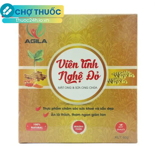 Viên Tinh Nghệ Đỏ Agila (hộp 60g)