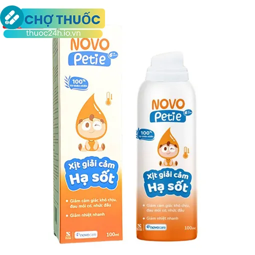 Xịt giải cảm hạ sốt Novopetie 6 month+